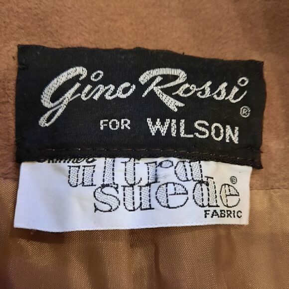 RARE Wilson Ultra Suede Vintage Gino Rossi Double Breasted Jacket/Peacoat - Picture 10 of 11